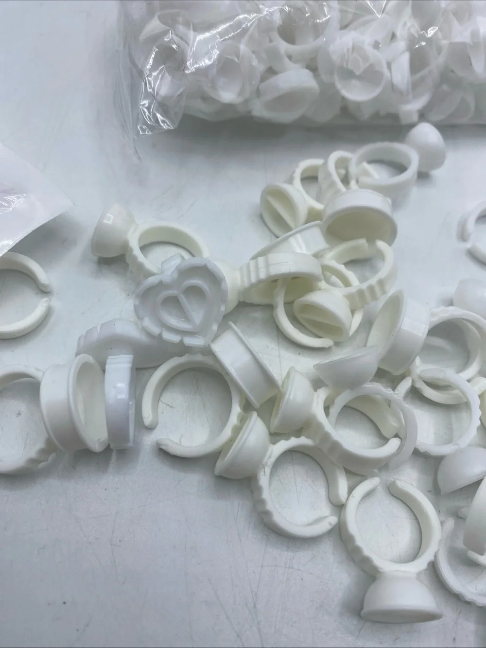 Disposable Glue Rings Tattoo Pigment Cup Holders for Eyelash Extension Lot - Picture 4 of 4